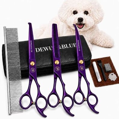 Hundescheren Set 10in1 ERI 2x Schere + Effilierschere 6,0 Zoll