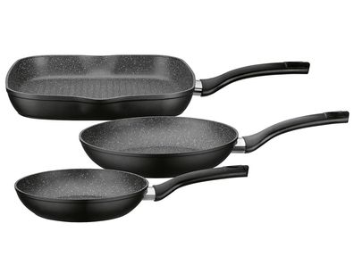 GSW Pfannen-Set Gourmet Granit 3teilig