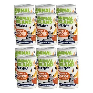 ANIMAL ISLAND Truthahn und Gans für Katzen 12x400g