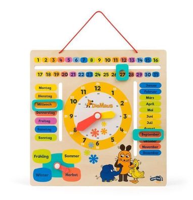 Lernuhr mit Kalender die Maus