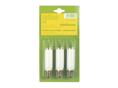 HELLUM Schaftkerze für 15er Kette 16V/7W E14 innen und außen elfenbein 2 Stück