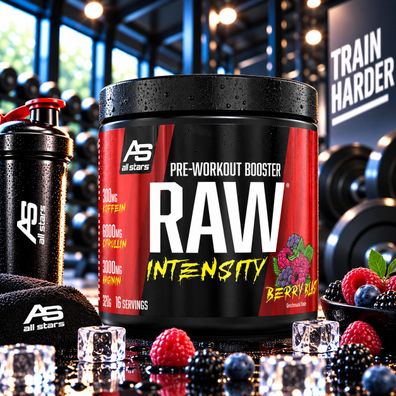 All Stars RAW Intensity Pre Workout Booster 320g Dose