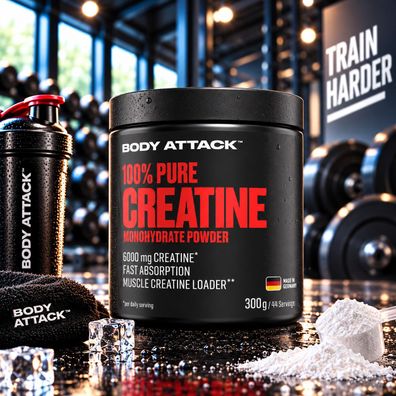 Body Attack 100% Pure Creatine 300g Dose