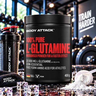 Body Attack 100% Pure L-Glutamine 400g Dose
