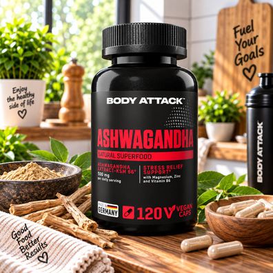Body Attack Ashwagandha - 120 Kapseln
