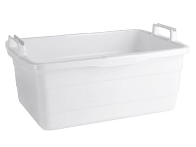 Lockweiler Wanne 50x35x20cm 26l eckig Kunststoff weiß