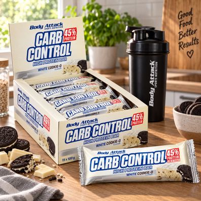 Body Attack Carb Control Protein Bar 15x100g Riegel