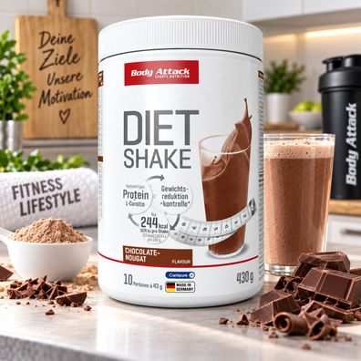 Body Attack Diet Shake 430g Dose Diät-Mahlzeit