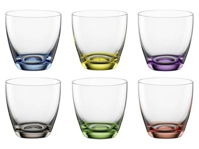 Bohemia Selection Whiskybecher Viva Colori 300ml farbig sortiert 6er Set