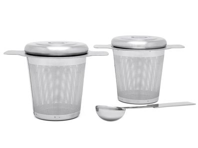 Bredemeijer Teefilter mit Teemaßlöffel Edelstahl 2er Set