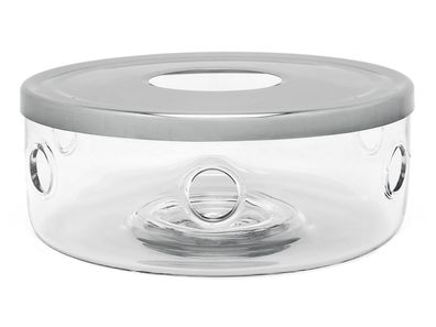 Bredemeijer Teewärmer Glas mit Edelstahlplatte