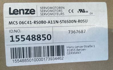 Lenze MCS 06C41-RS0B0-A11N-ST6S00N-R0SU Servo Motor - New
