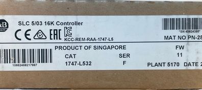 Allen-Bradley 1747-L532 SLC 5/03 16K PLC Processor - New