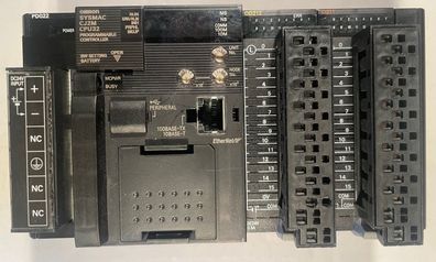 Omron CJ2M-CPU32 PLC System with EtherNet/IP, CJ1W-PD022, OD212 & ID211 - Used