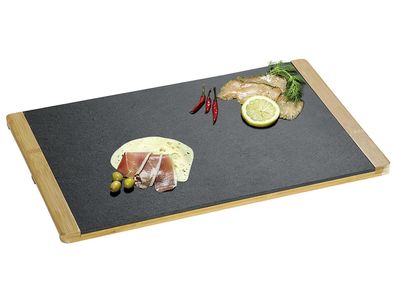 KESPER Buffetplatte Schiefer/Bambus 45x30x1,5cm