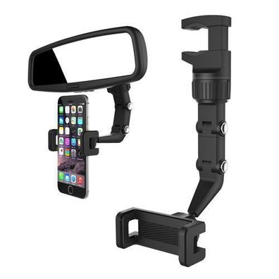 Smartphone-Halterung für den Rückspiegel, schwarz