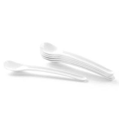 Eierlöffel aus weißem ABS-Kunststoff, 6er-Set - Hendi 441503