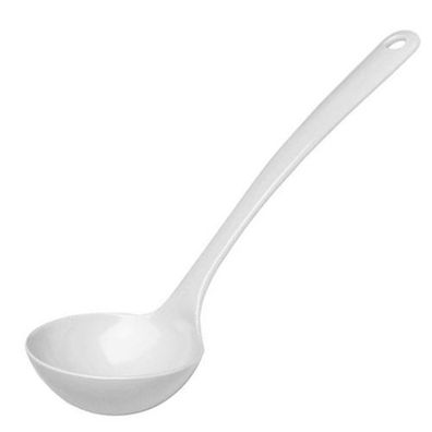 Melamin-Suppen- und Saucenkelle, weiß, 0,14 l - Hendi 563700