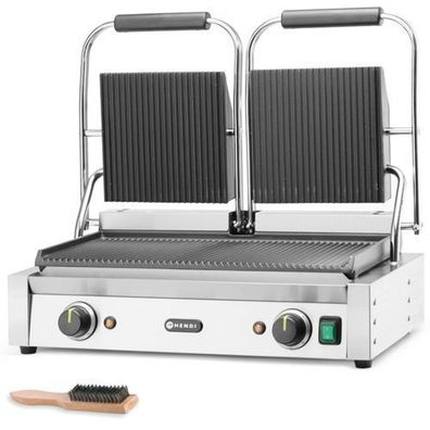 Kontaktgrill mit Doppelrillen 3600W - Hendi 263709