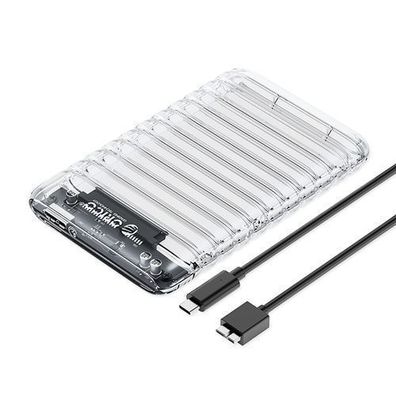 2139U3-V1 2,5'' HDD/SSD-Gehäuse mit USB Micro-B 5 Gbit/s - transparent