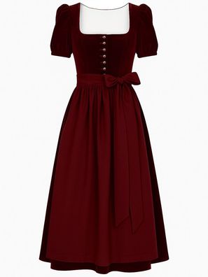 Dirndl Maralyn 80cm Länge bordeaux