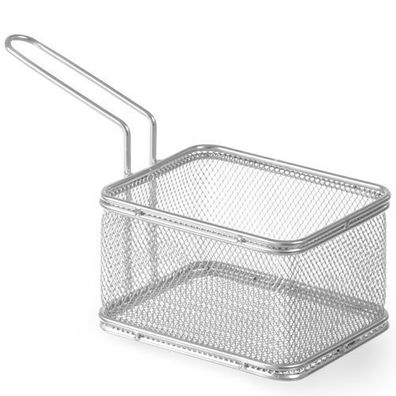 Miniaturkorb für frittierte Snacks, Edelstahl, 125 x 100 x 85 mm - Hendi 426432