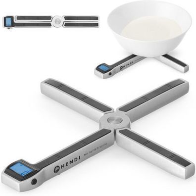 Zusammenklappbare Küchenwaage für Gastronomiezwecke bis 5 kg, LCD-Display
