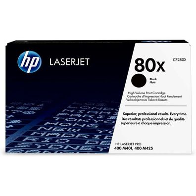 HP (CF280XD) No 80X HP80X HP 80X Dual Pack Black Schwarz Cartridge (CF280XD)