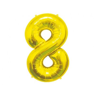 Nummer Gold, Gold Nummer 8 Folienballon 85 cm