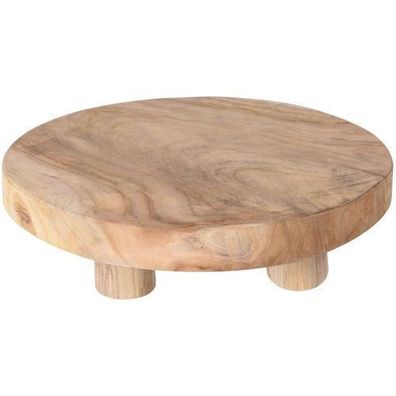 Servierbrett aus Holz auf Füßen, 30 cm