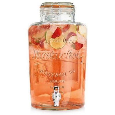 Glasgetränkekrug mit Zapfhahn, 6,7 l