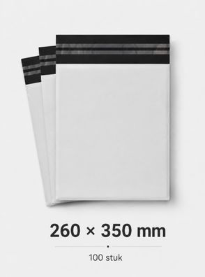 Versandtaschen Magrimaxio, 100 Stück, blickdicht, selbstklebend, 260 × 350 mm