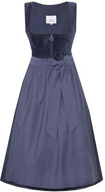 Dirndl Kirchham 65cm Länge nachtblau - Größe: 38