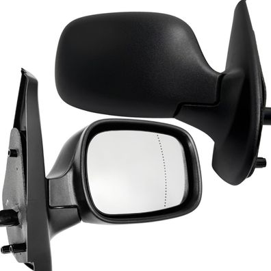 BILMAX Außenspiegel für Renault Kangoo 2003-2007 Manuell Verstellbar, Rechts, Schwarz