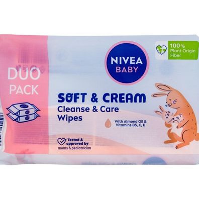 Baby Soft&Cream Feuchttücher 2x57 Stk