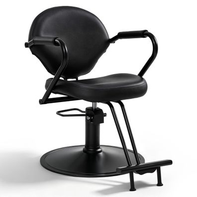 BarberPub Friseurstuhl Hydraulische Friseursessel 2079(Schwarz)