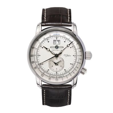 Zeppelin 7640-1 Herrenuhr 100 Jahre Zeppelin Dual-Time, Big-Date