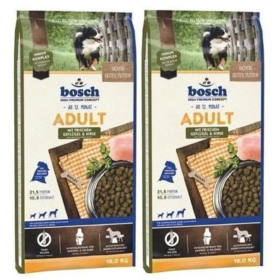2 * Bosch Geflügel & Hirse 15 kg