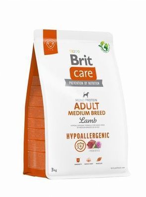 Brit Care Hypoallergenic Adult Medium Lamb 3kg - Trockenfutter für Hund M