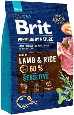 Brit Premium by Nature Sensitive Lamb 8kg - Hypoallergenes Hundefutter Lamm