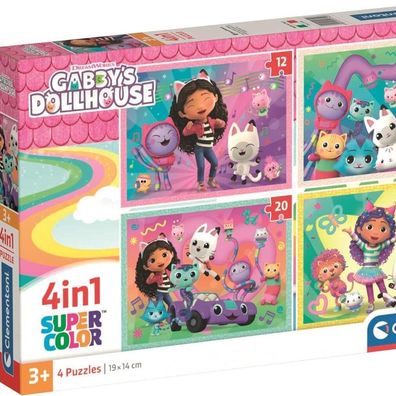 Clementoni Puzzle Gabins Zauberhaus 4in1 (12+16+20+24 Puppen)