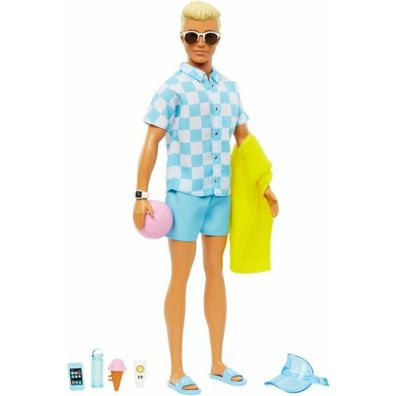 KEN TAG AM STRAND PUPPE HPL74 MATTEL