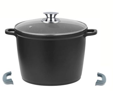 Tiefer Kochtopf Induktion Deckel Ø28cm Suppentopf Alu Guss