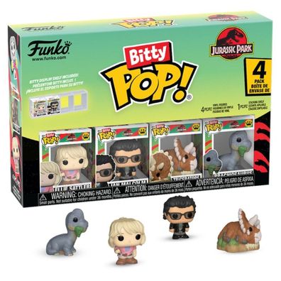Blister 4 Figuren Bitty POP Jurassic Park Triceratops