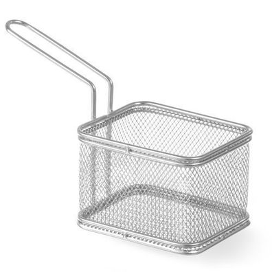 Miniaturkorb für frittierte Snacks, Edelstahl, 100 x 80 x 75 mm - Hendi 426425