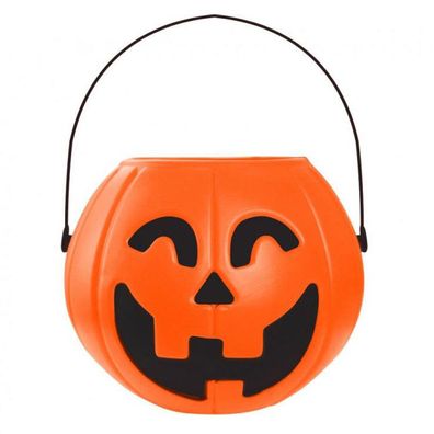Halloween Smile Kürbis Süßigkeitensammel Eimer 16x14 cm