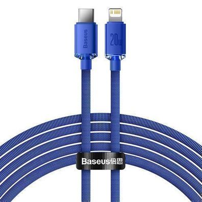 Kabel für schnelles Laden und Datenübertragung USB-C iPhone Lightning 20W 2m blau