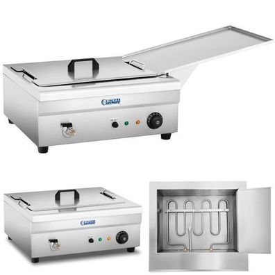Fritteuse für Fischdonuts mit Abtropfschale, 3200 W, 230 V, 14 l