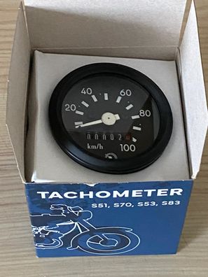 MMB Tachometer bis 100 kmh 60mm Beleuchtet Blinkerkontrolle Simson S50, 51, 70