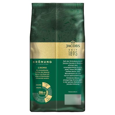 Jacobs Krönung Crema Kaffeebohnen 1 kg - ganze Bohnen für Kaffeevollautomat